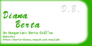 diana berta business card